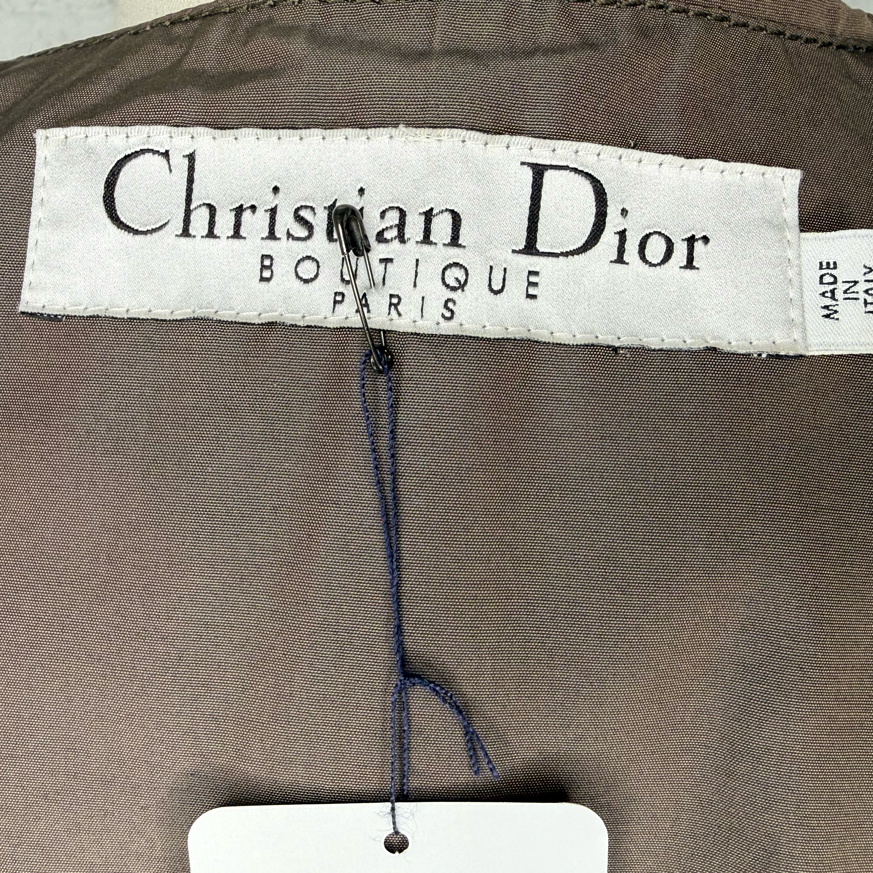 CHRISTIAN DIOR - Short Brown trench coat