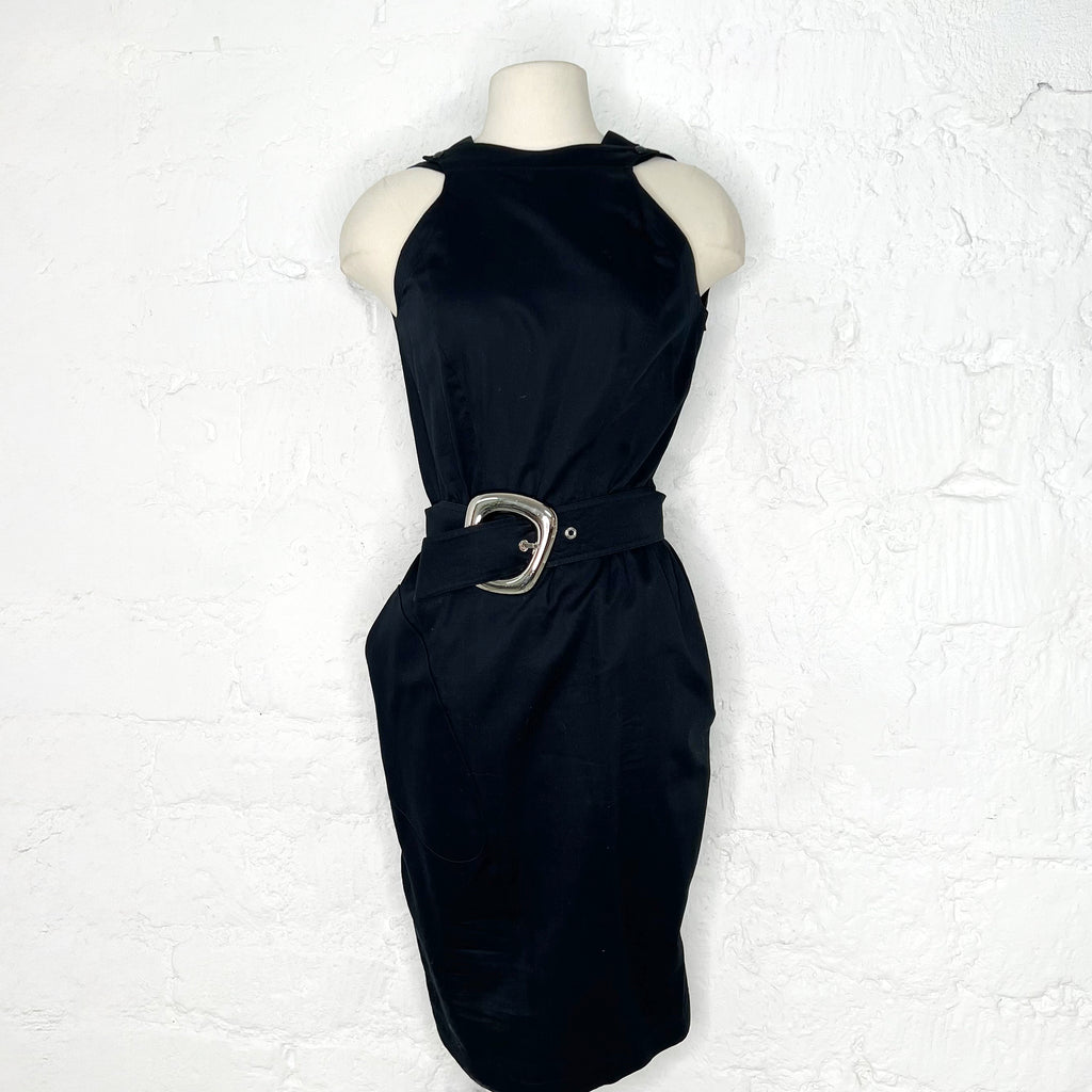 THIERRY MUGLER THIERRY MUGLER - Mi Long Black Dress - ALE PARIS Luxury Vintage