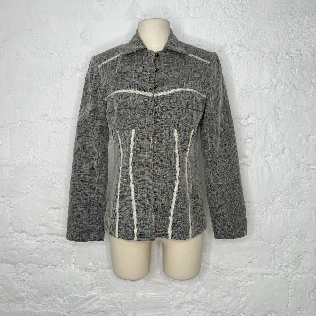 CHRISTIAN DIOR CHRISTIAN DIOR - Bust Effet Silk Jacket - ALE PARIS Luxury Vintage
