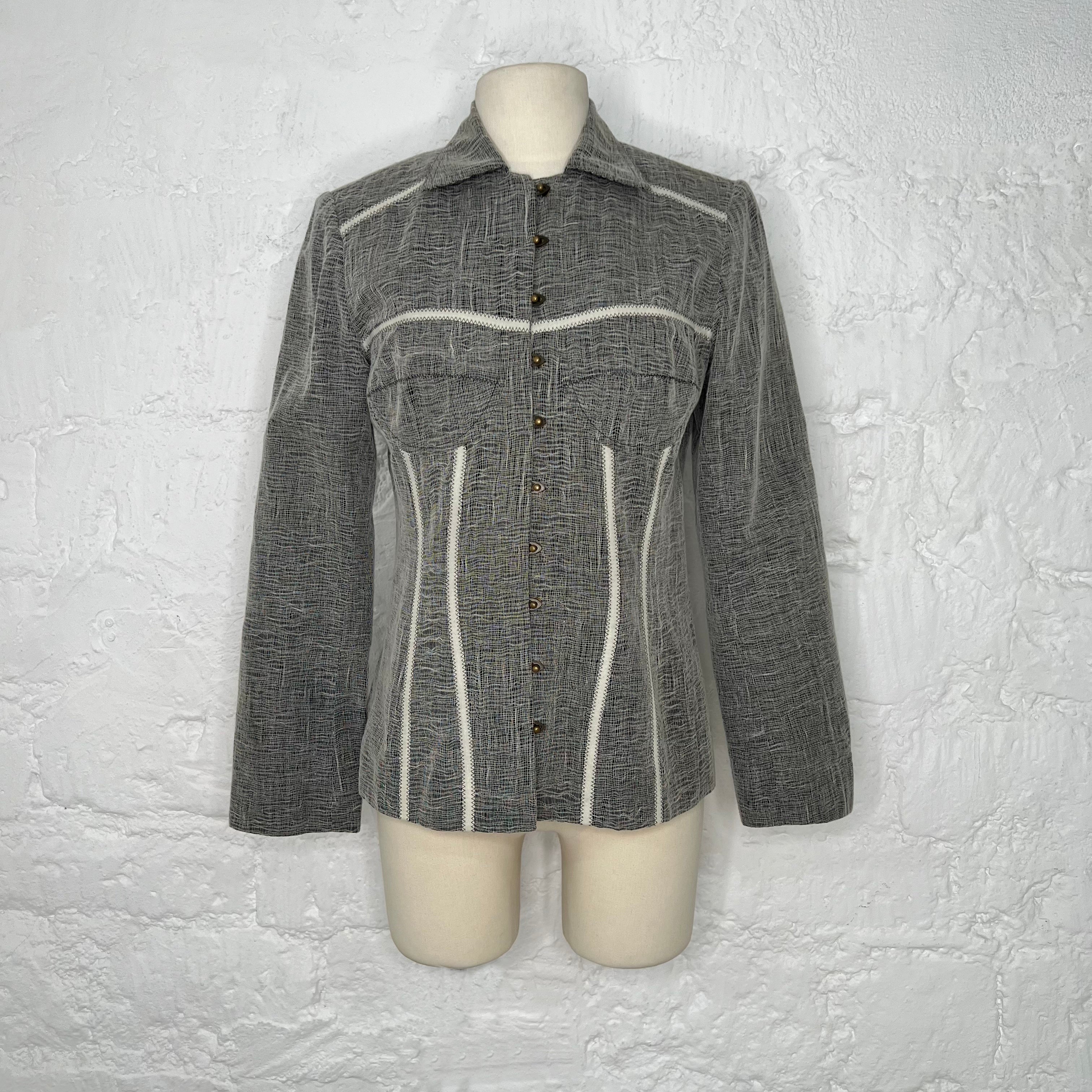CHRISTIAN DIOR CHRISTIAN DIOR - Bust Effet Silk Jacket - ALE PARIS Luxury Vintage