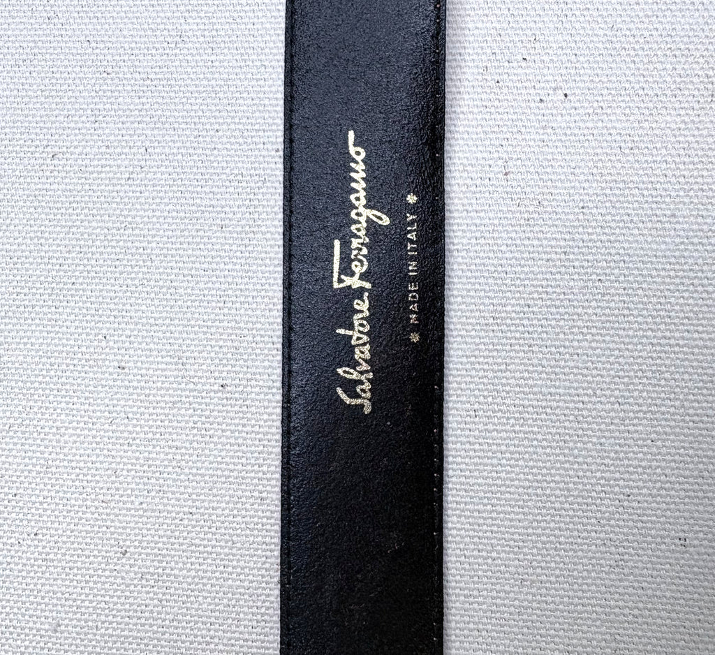 FERRAGAMO FERRAGAMO - Orange And Gold Suede Belt - ALE PARIS Luxury Vintage