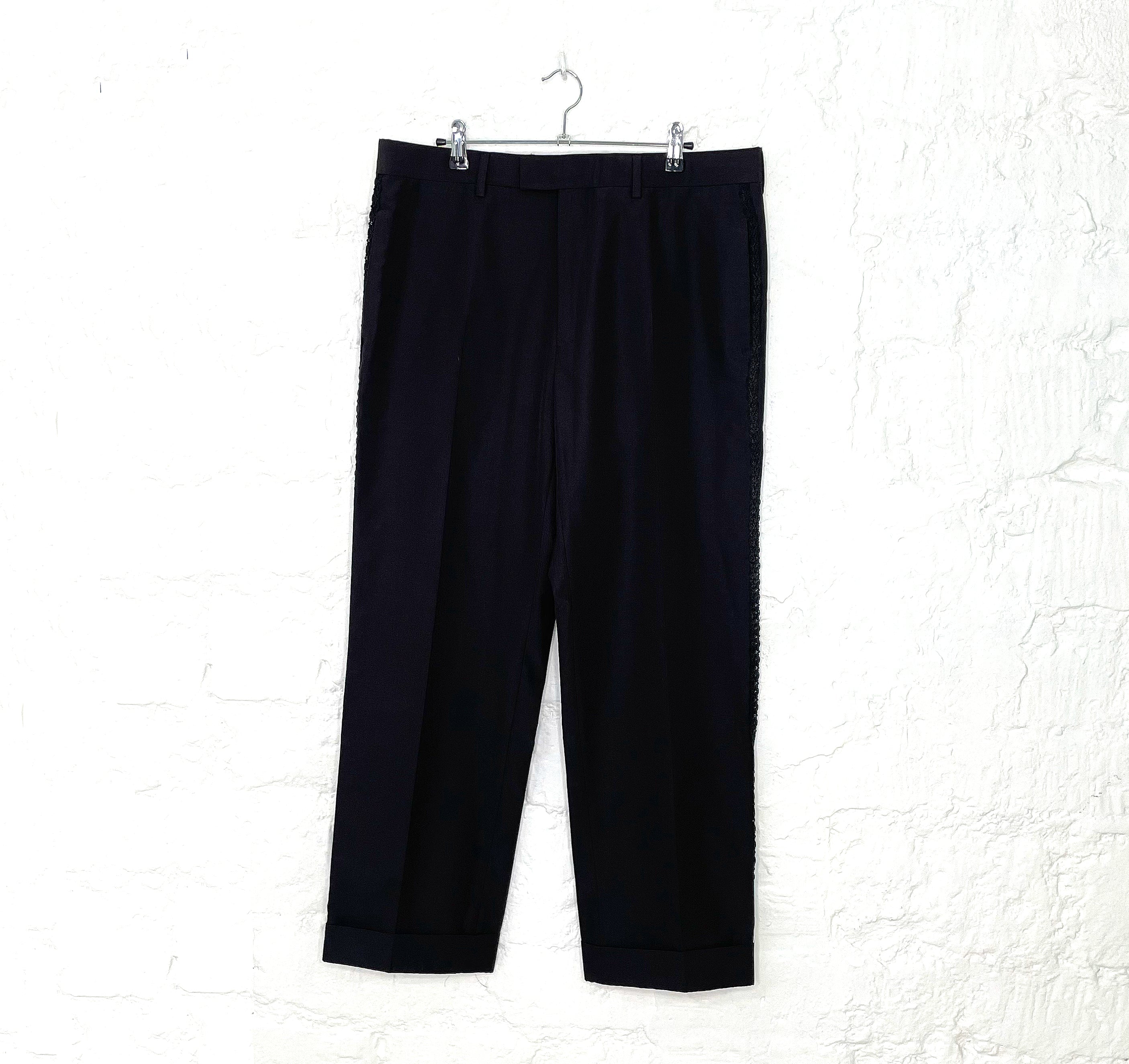 GUCCI GUCCI - Black pants with lace details - ALE PARIS Luxury Vintage