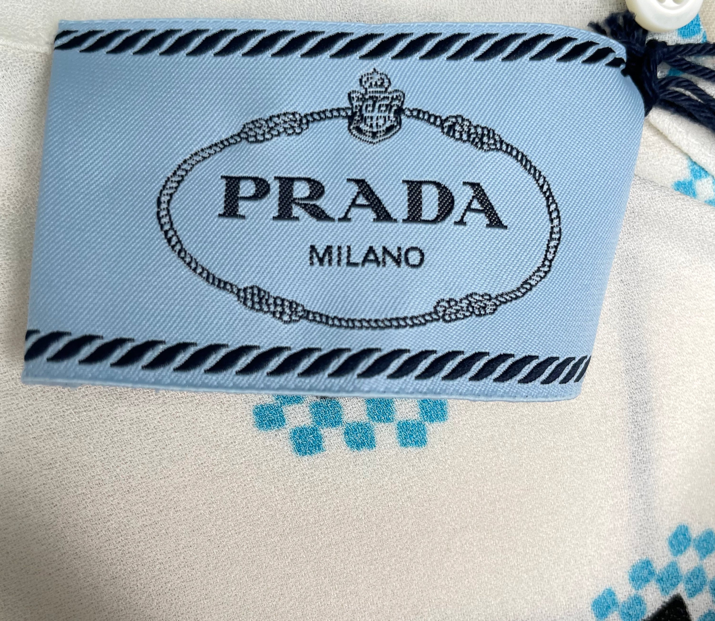 PRADA PRADA - Checkered White Dress - ALE PARIS Luxury Vintage