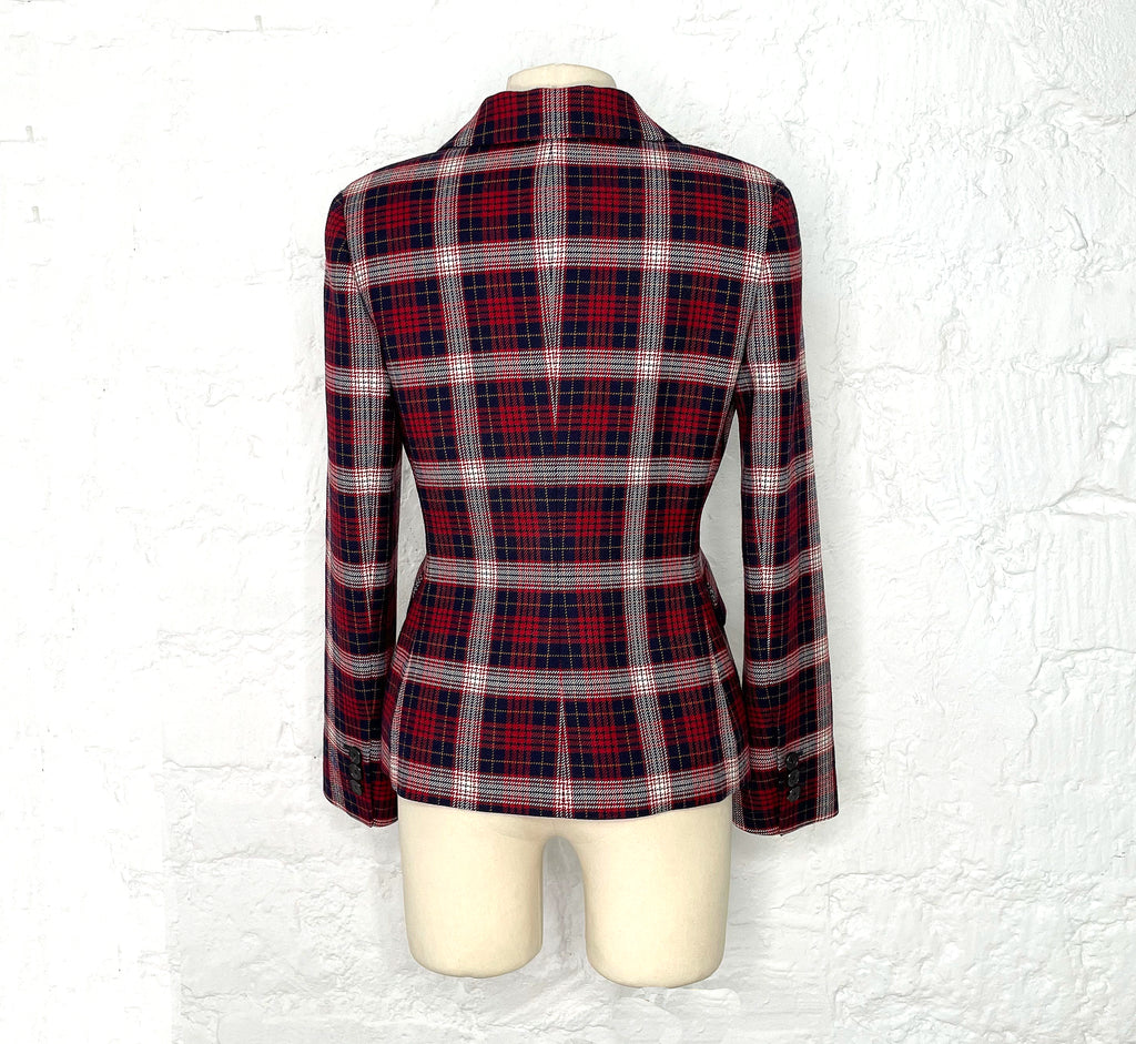 CHRISTIAN DIOR CHRISTIAN DIOR - Red Plaid Jacket - ALE PARIS Luxury Vintage