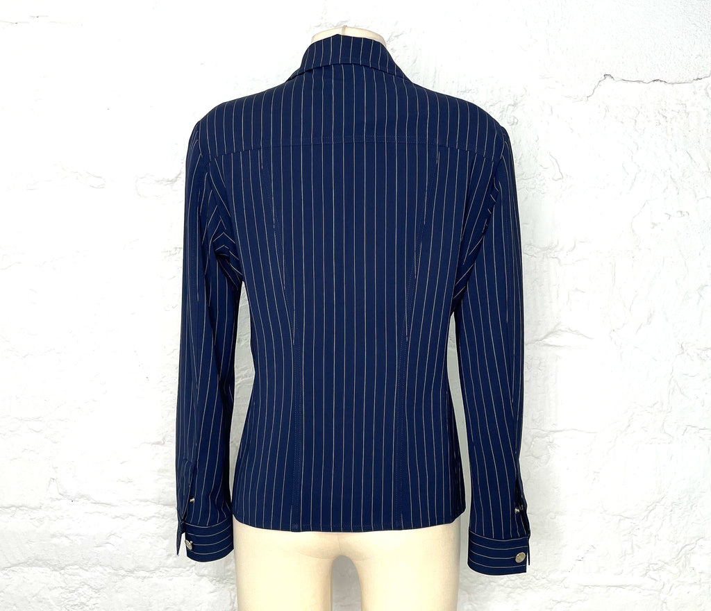 CHRISTIAN DIOR CHRISTIAN DIOR - Navy Striped Set - ALE PARIS Luxury Vintage