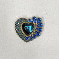 YVES SAINT LAURENT YVES SAINT LAURENT - Heart Blue Brooch - ALE PARIS Luxury Vintage