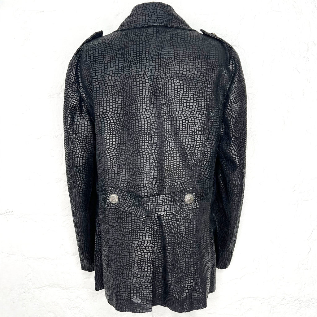 VERSUS VERSUS - Black Leather Jacket - ALE PARIS Luxury Vintage