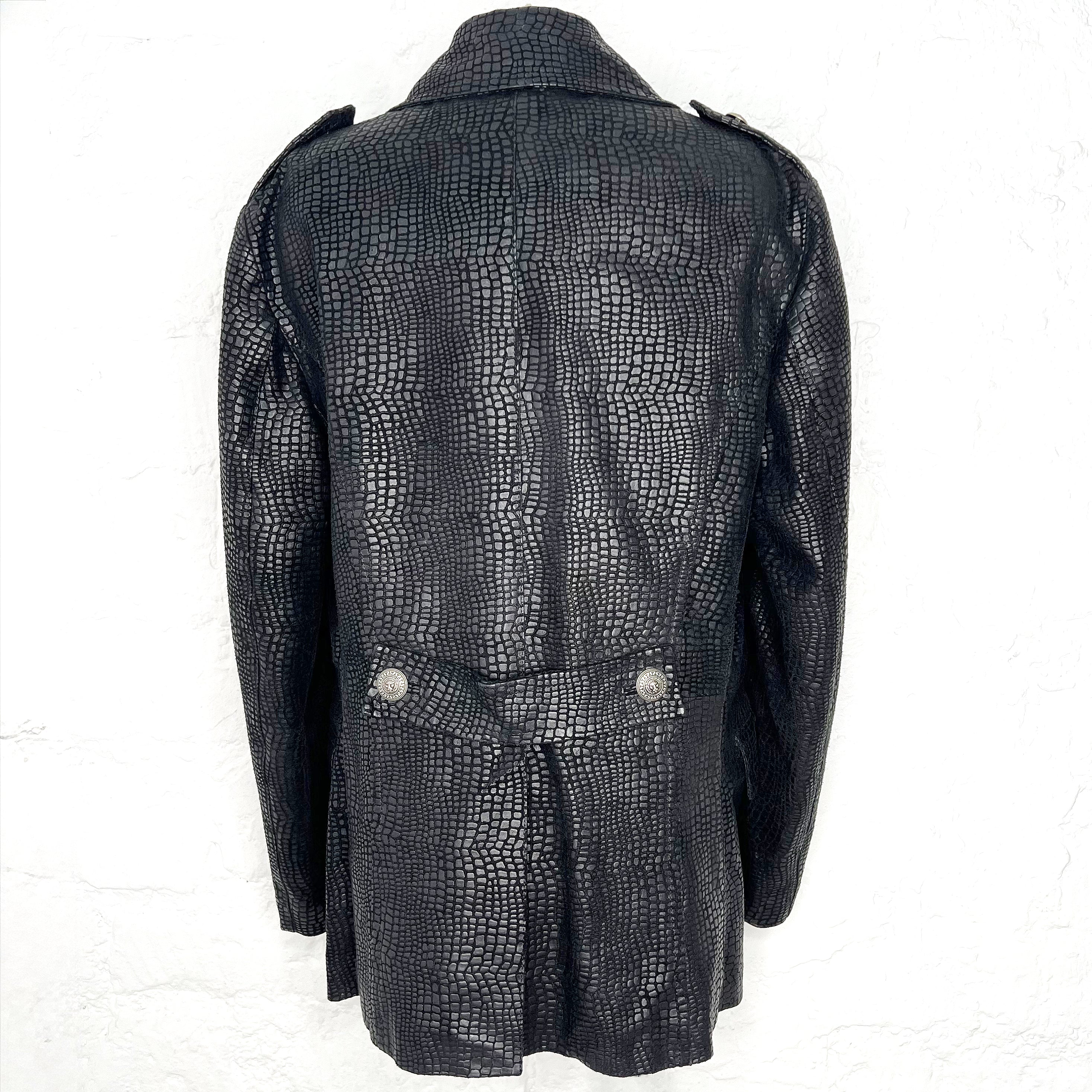 VERSUS VERSUS - Black Leather Jacket - ALE PARIS Luxury Vintage