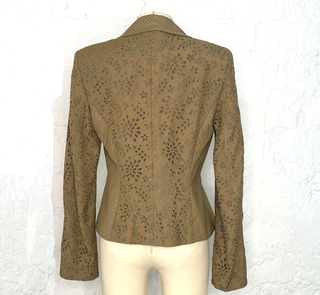 CHRISTIAN DIOR CHRISTIAN DIOR - Striped Blazer With Embroidery - ALE PARIS Luxury Vintage
