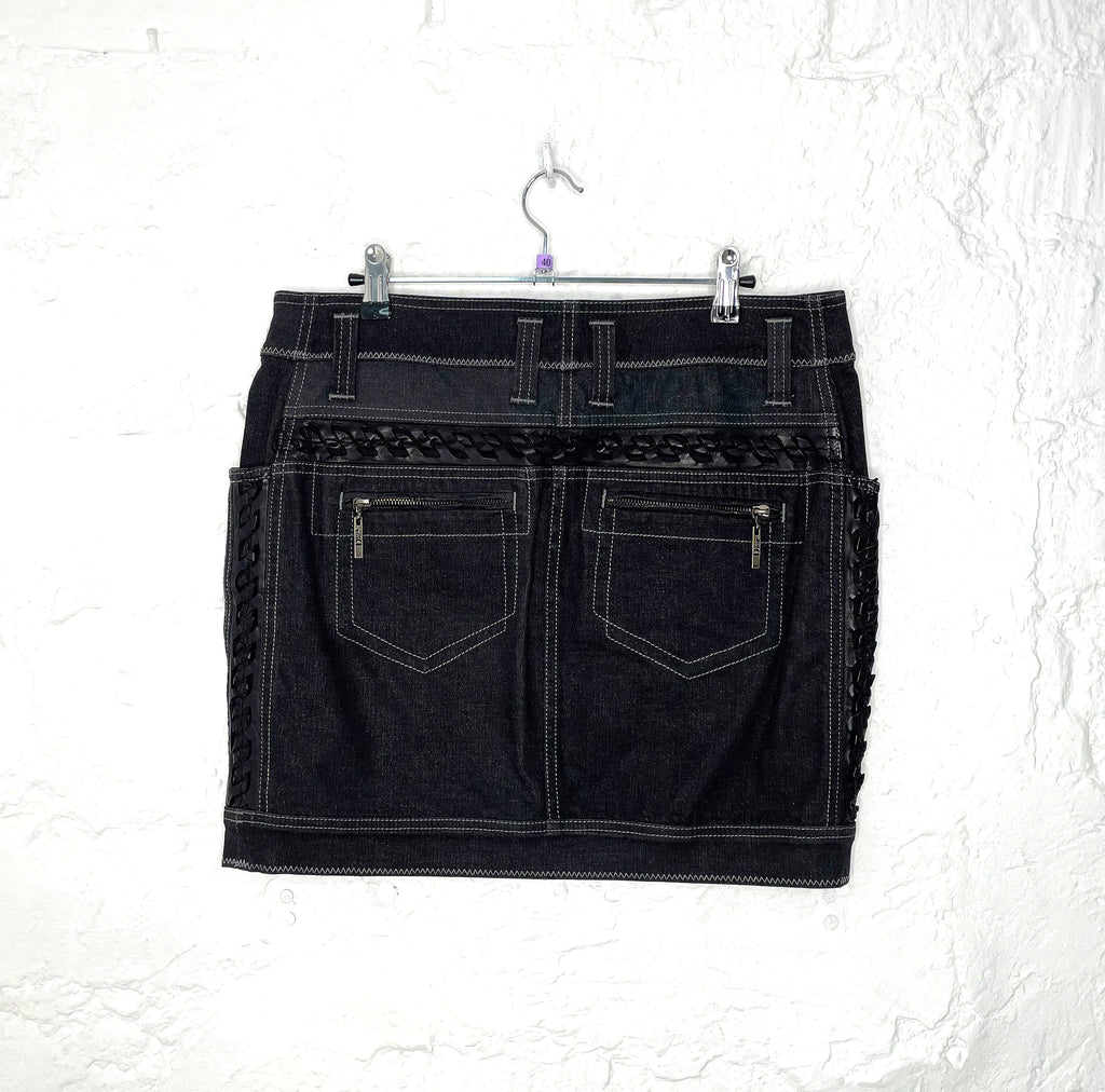 CHRISTIAN DIOR CHRISTIAN DIOR -  Low Waisted Denim Black Skirt - ALE PARIS Luxury Vintage