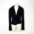 CHRISTIAN DIOR - Black wool frayed extensible jacket - ALE PARIS Luxury Vintage