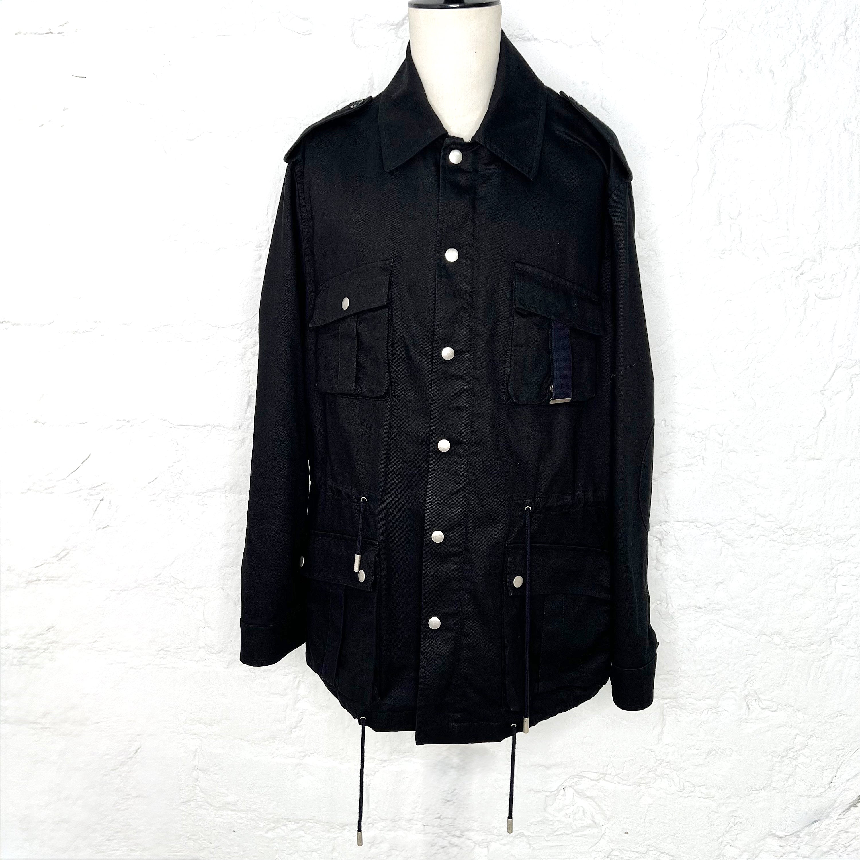 YVES SAINT LAURENT YVES SAINT LAURENT - Black Oversized Cargo Jacket - ALE PARIS Luxury Vintage