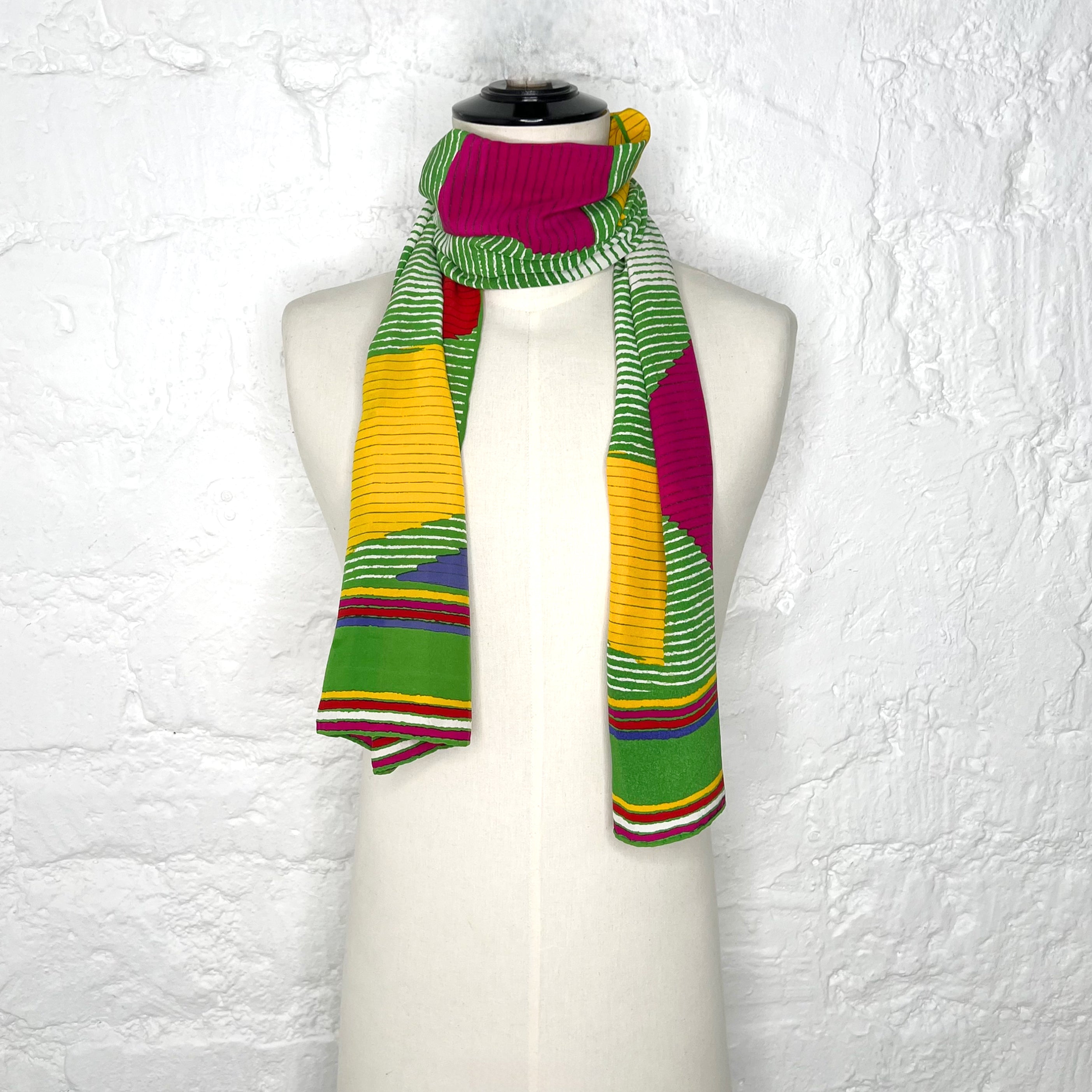 MISSONI MISSONI - Multicolor Abstract Details Scarf - ALE PARIS Luxury Vintage