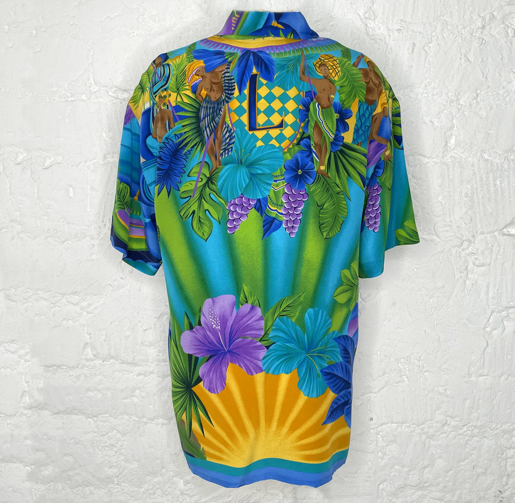 LAURÈL LAUREL - Multicolor Rainforest Print Shirt - ALE PARIS Luxury Vintage