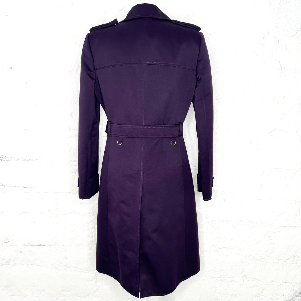 MIU MIU MIU - Miu Dark Purple Trench Coat - ALE PARIS Luxury Vintage