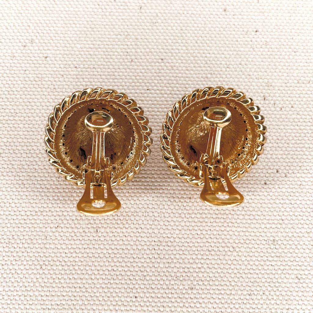 UNGARO UNGARO - Round Clip Earrings - ALE PARIS Luxury Vintage