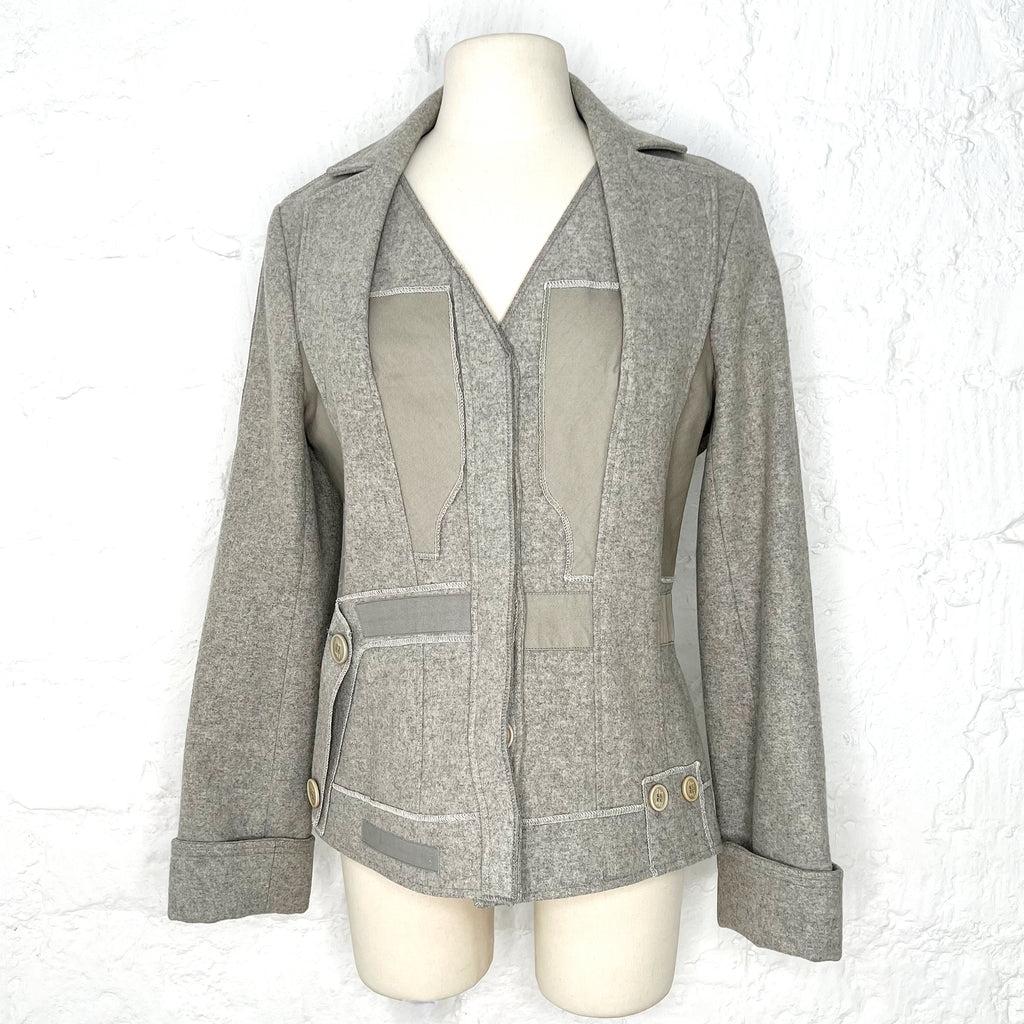 CHRISTIAN DIOR CHRISTIAN DIOR -  Light Grey Bar Jacket - ALE PARIS Luxury Vintage