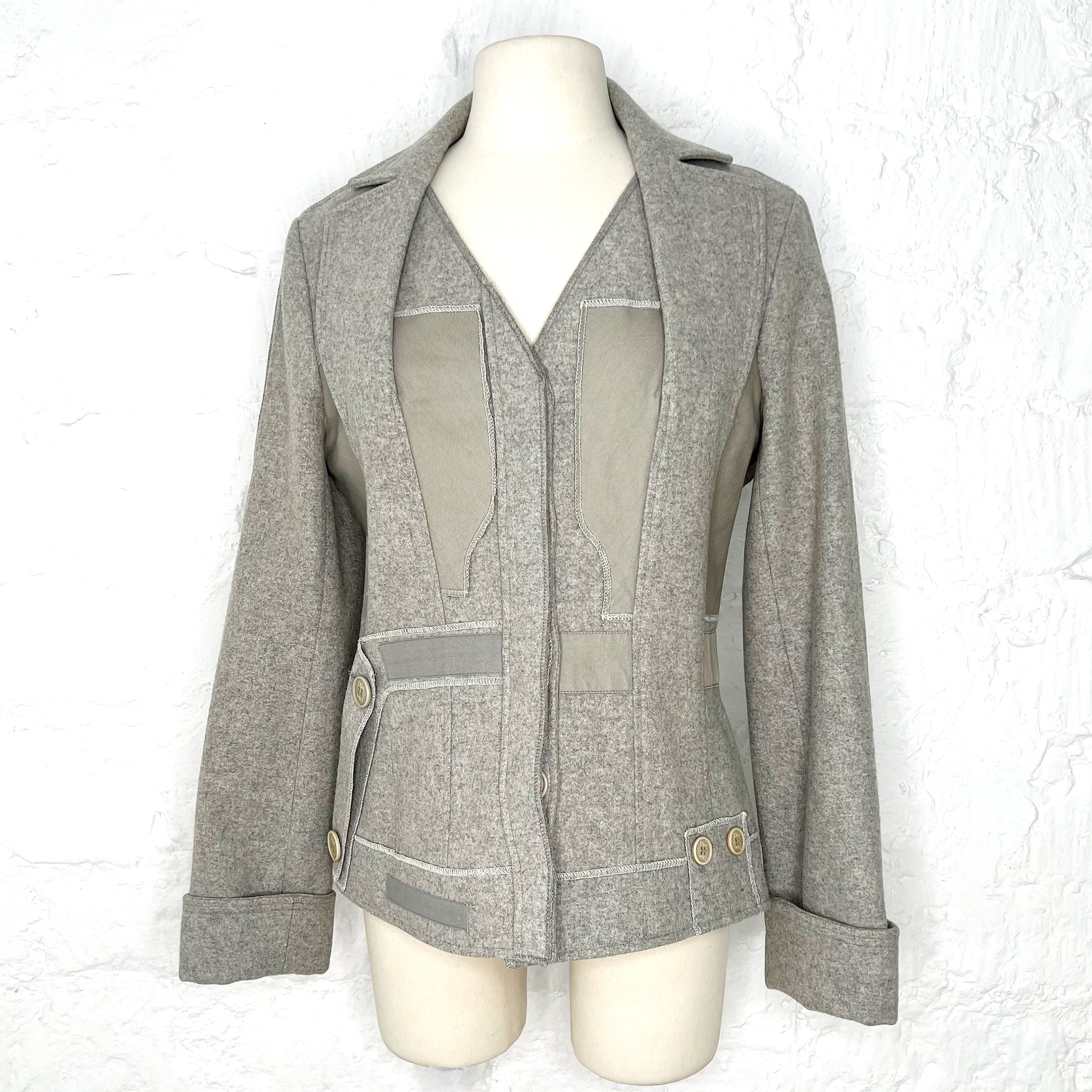 CHRISTIAN DIOR CHRISTIAN DIOR -  Light Grey Bar Jacket - ALE PARIS Luxury Vintage
