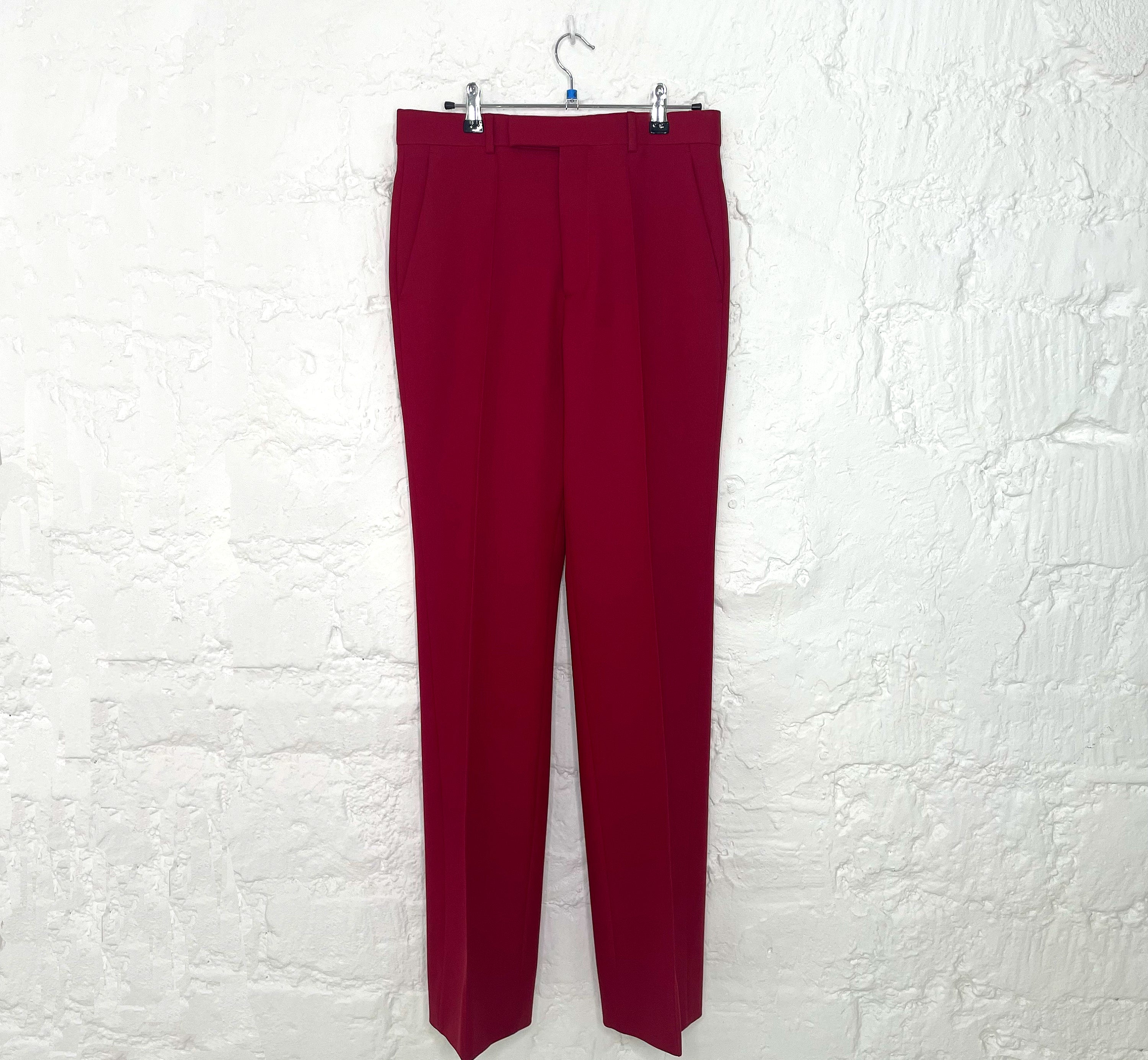 GUCCI GUCCI - Red Pleated Pants - ALE PARIS Luxury Vintage