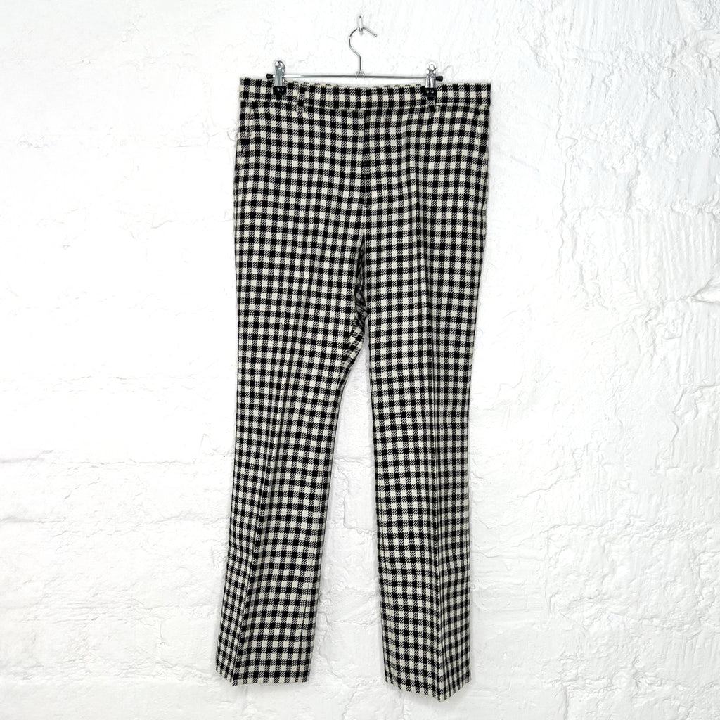 GUCCI GUCCI - Vichy Pattern Wide Leg Trousers - ALE PARIS Luxury Vintage