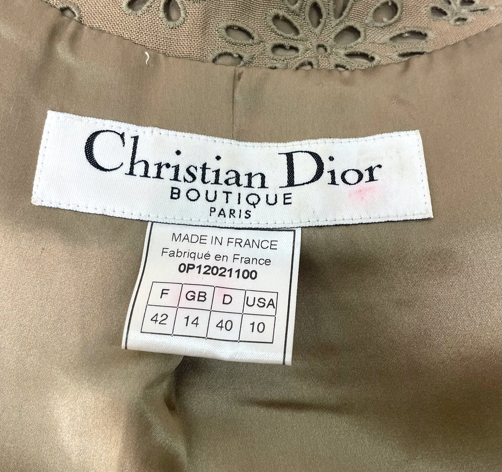 CHRISTIAN DIOR CHRISTIAN DIOR - Striped Blazer With Embroidery - ALE PARIS Luxury Vintage