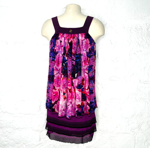 CAVALLI CAVALLI - Purple Floral Dress - ALE PARIS Luxury Vintage