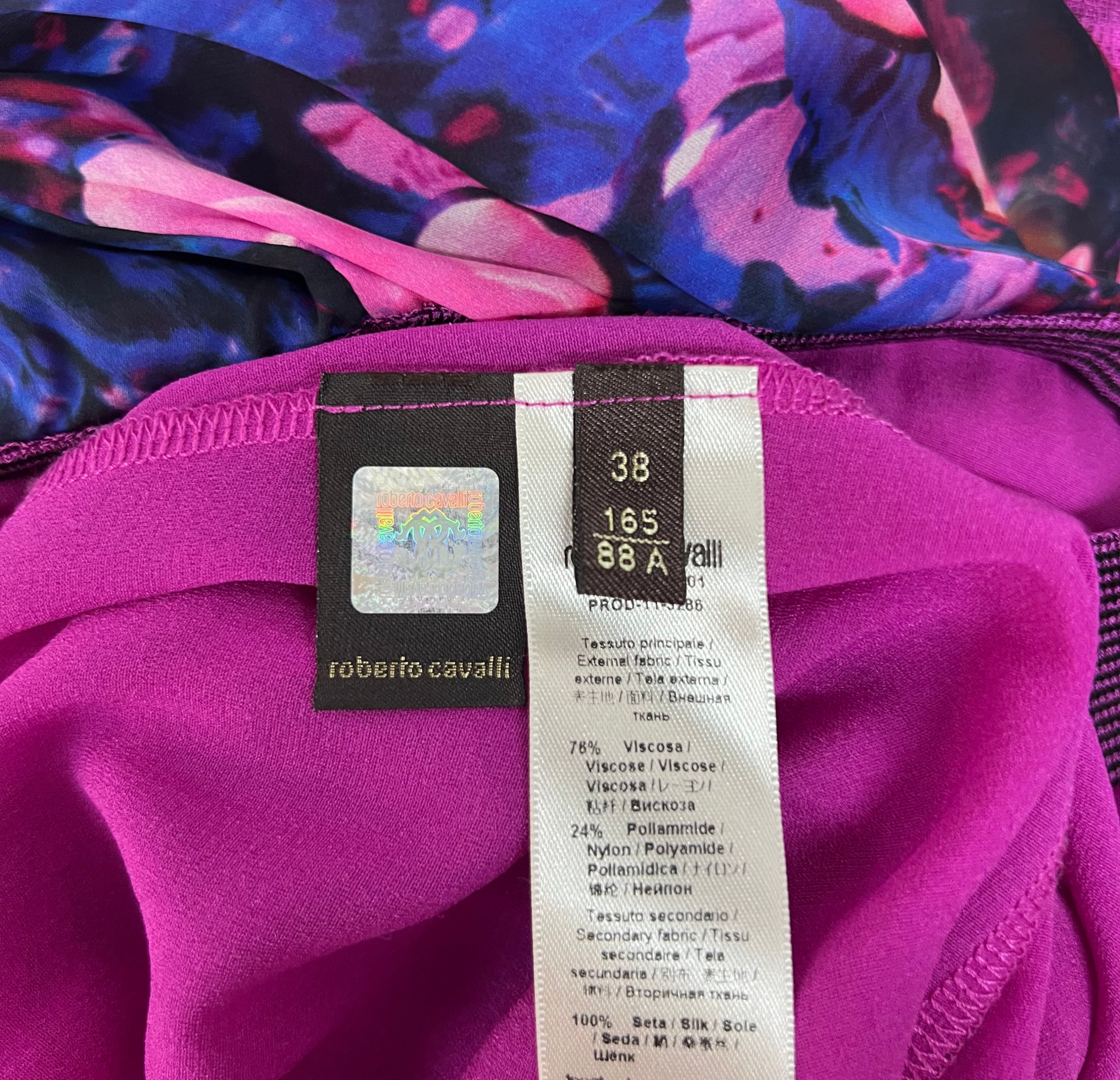 CAVALLI CAVALLI - Purple Floral Dress - ALE PARIS Luxury Vintage