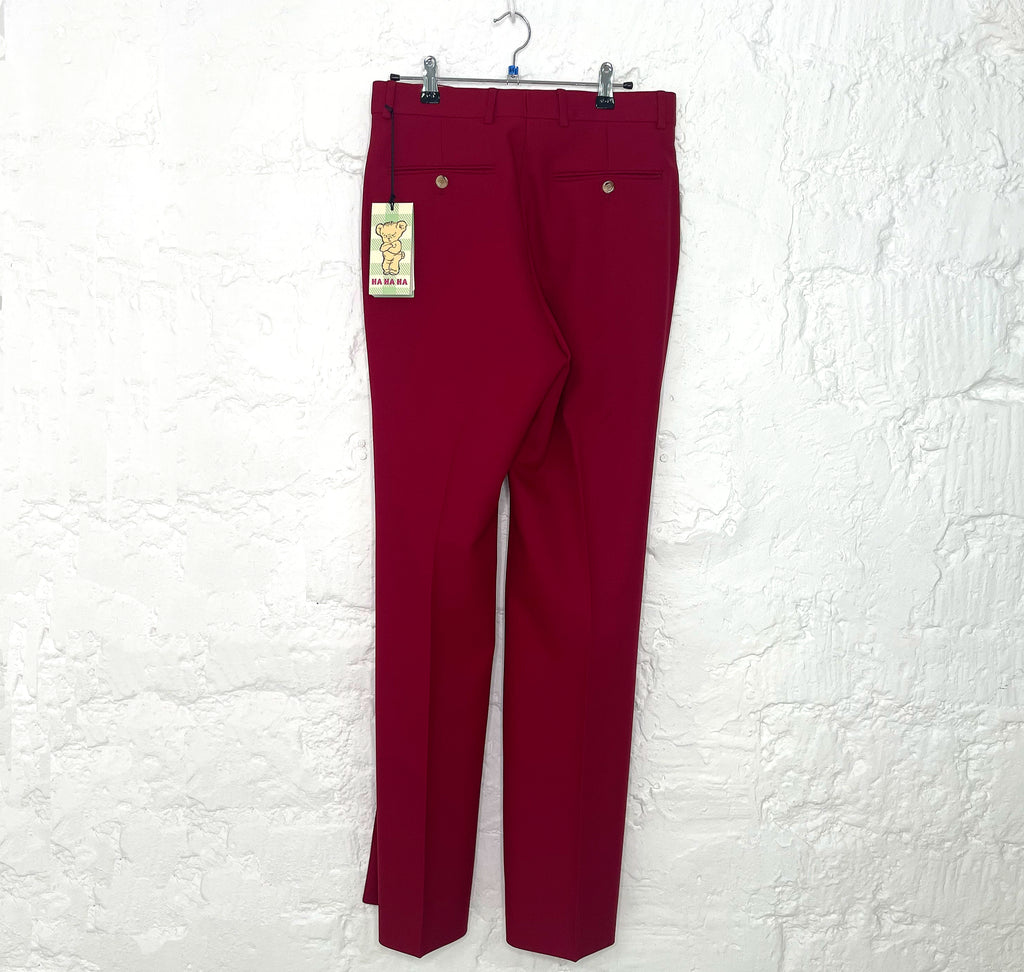GUCCI GUCCI - Red Pleated Pants - ALE PARIS Luxury Vintage