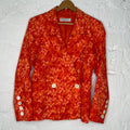 YVES SAINT LAURENT YVES SAINT LAURENT - Orange Floral Jacket - ALE PARIS Luxury Vintage