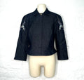 MUGLER MUGLER - Denim Cropped Fitted Jacket With Embroideries - ALE PARIS Luxury Vintage