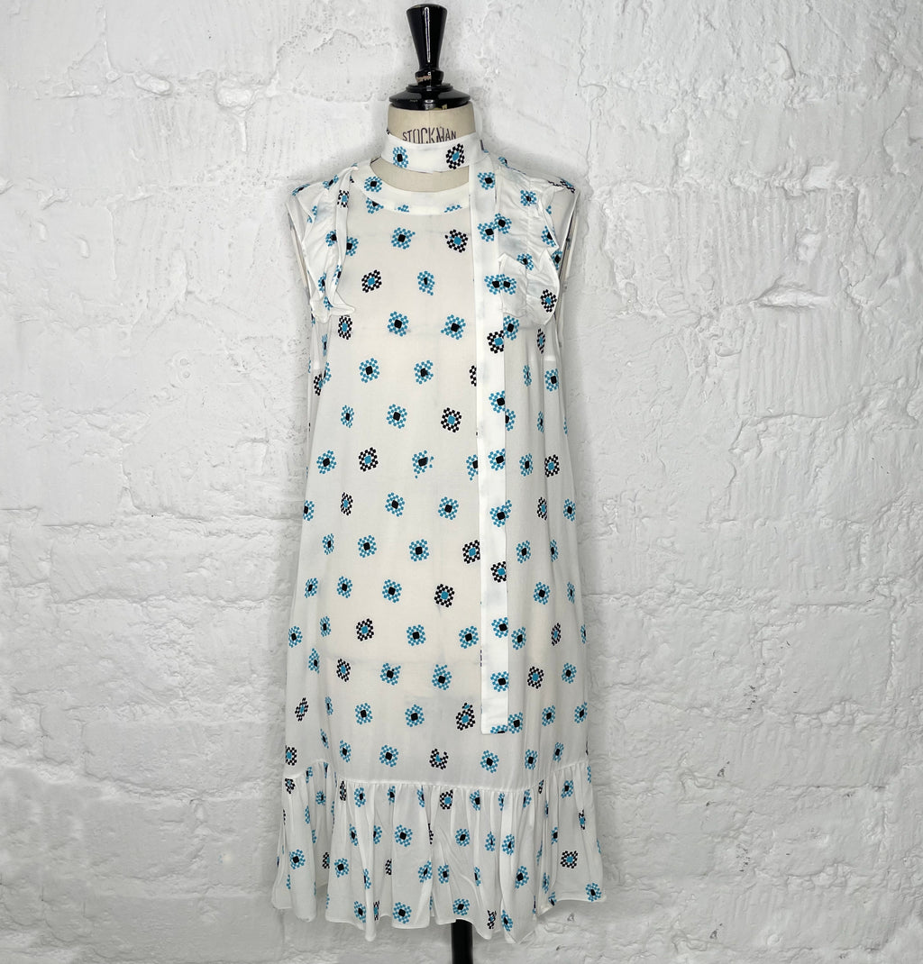 PRADA PRADA - Checkered White Dress - ALE PARIS Luxury Vintage