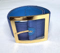 CHRISTIAN DIOR CHRISTIAN DIOR - Blue And Gold Belt - ALE PARIS Luxury Vintage