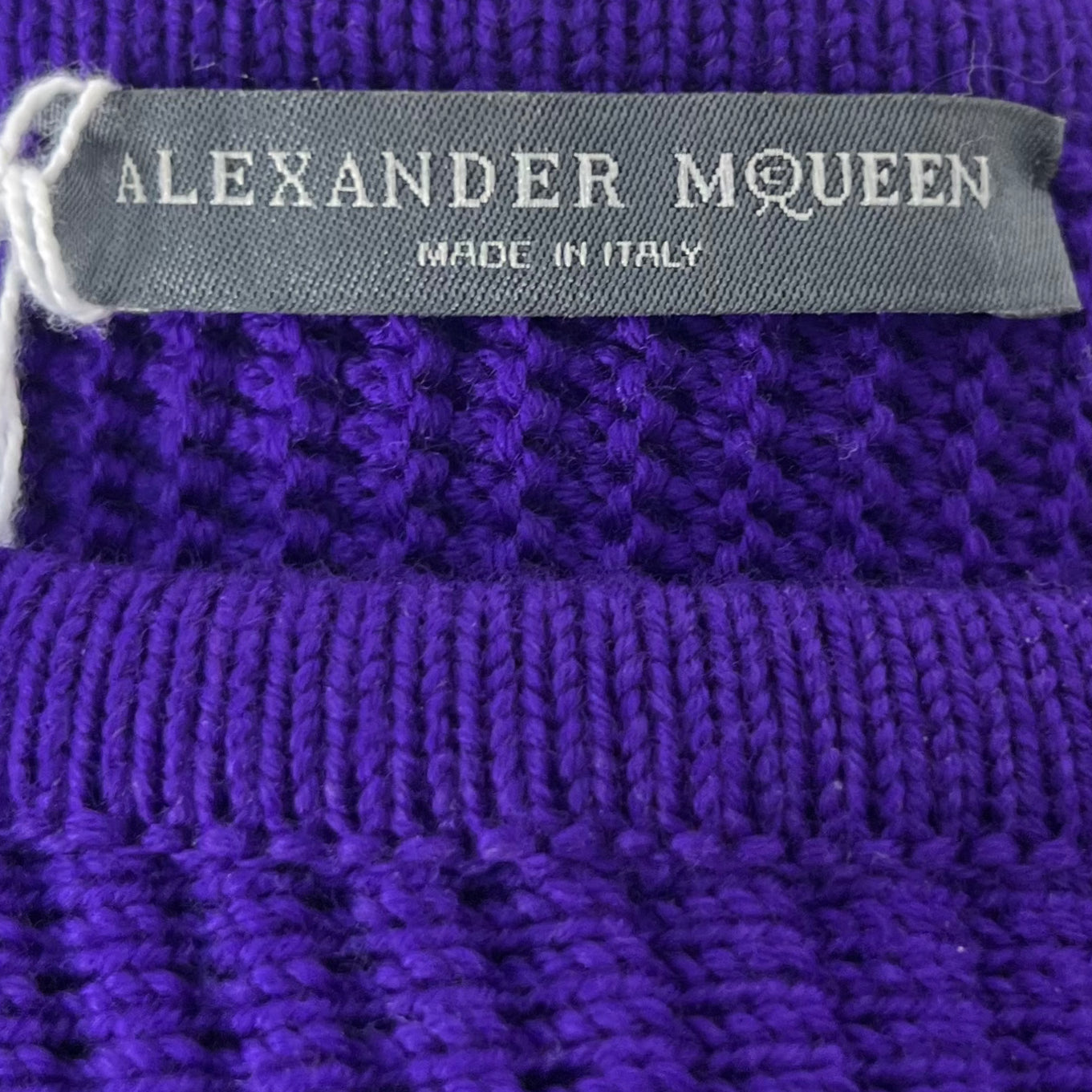 ALEXANDER MCQUEEN ALEXANDER MCQUEEN - Royal Purple Ribbed Flare Sweater - ALE PARIS Luxury Vintage