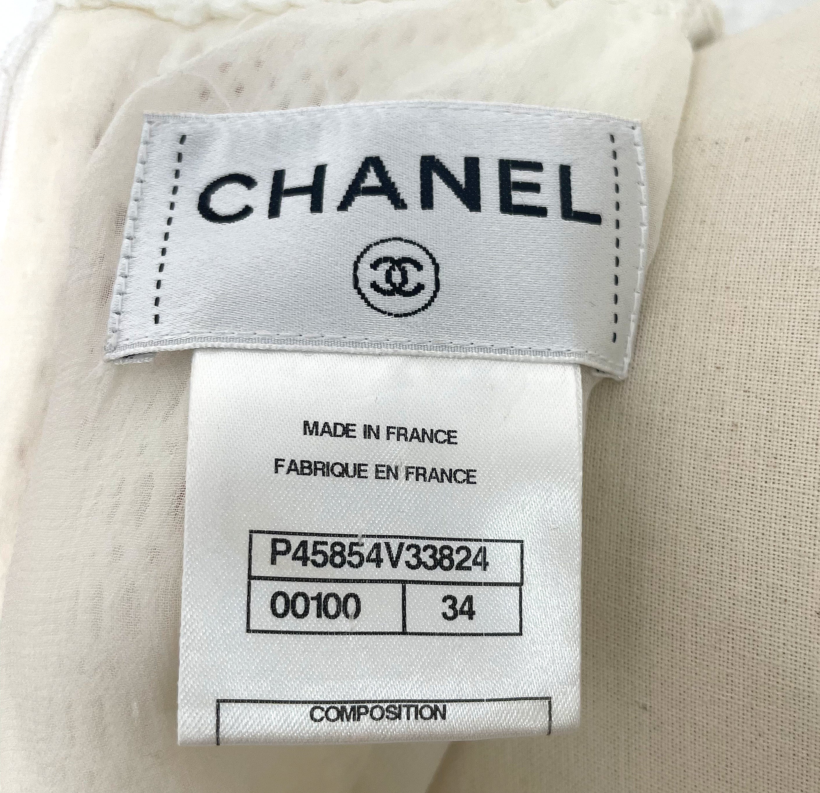CHANEL CHANEL - Sleeveless White Mini Dress - ALE PARIS Luxury Vintage