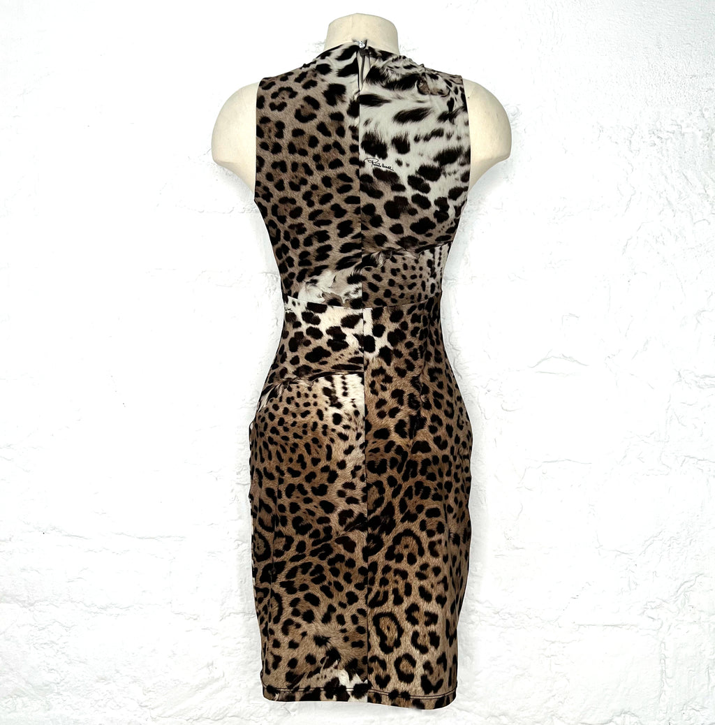 CAVALLI CAVALLI - Bodycon Leopard Dress - ALE PARIS Luxury Vintage