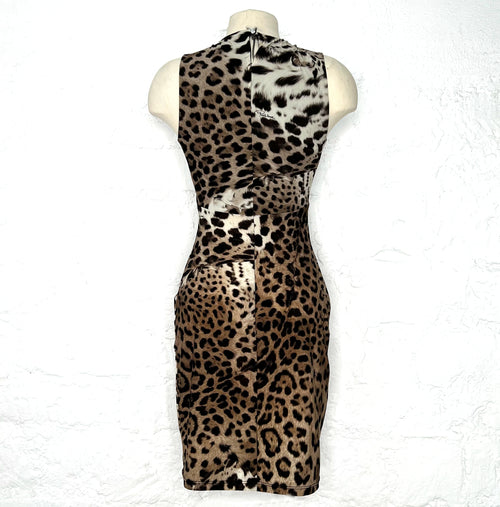 CAVALLI CAVALLI - Bodycon Leopard Dress - ALE PARIS Luxury Vintage