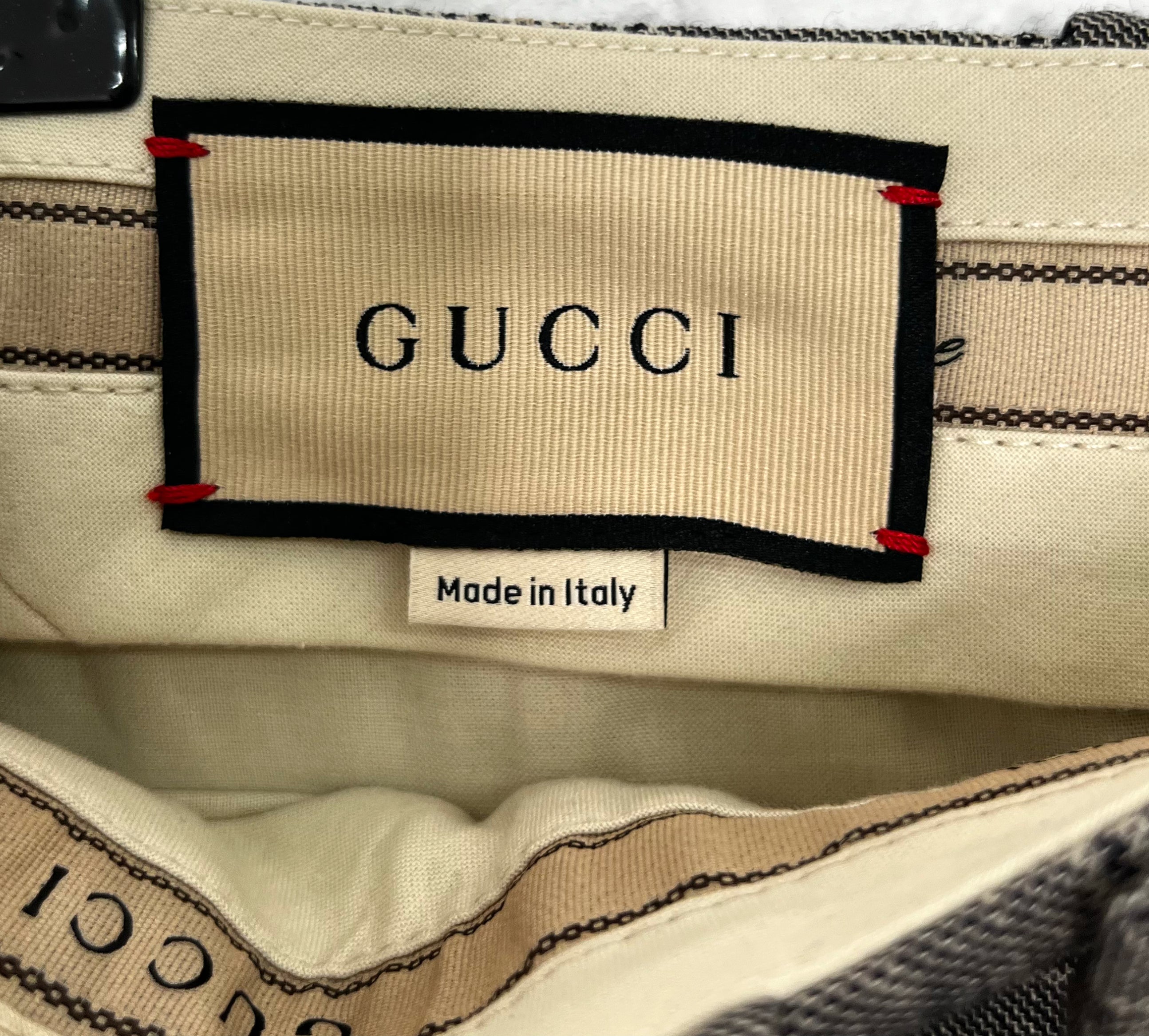 GUCCI GUCCI - Plaid Grey Pants - ALE PARIS Luxury Vintage