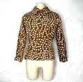 CHRISTIAN DIOR CHRISTIAN DIOR - Polka Dot Brown Fitted Cropped Jacket - ALE PARIS Luxury Vintage