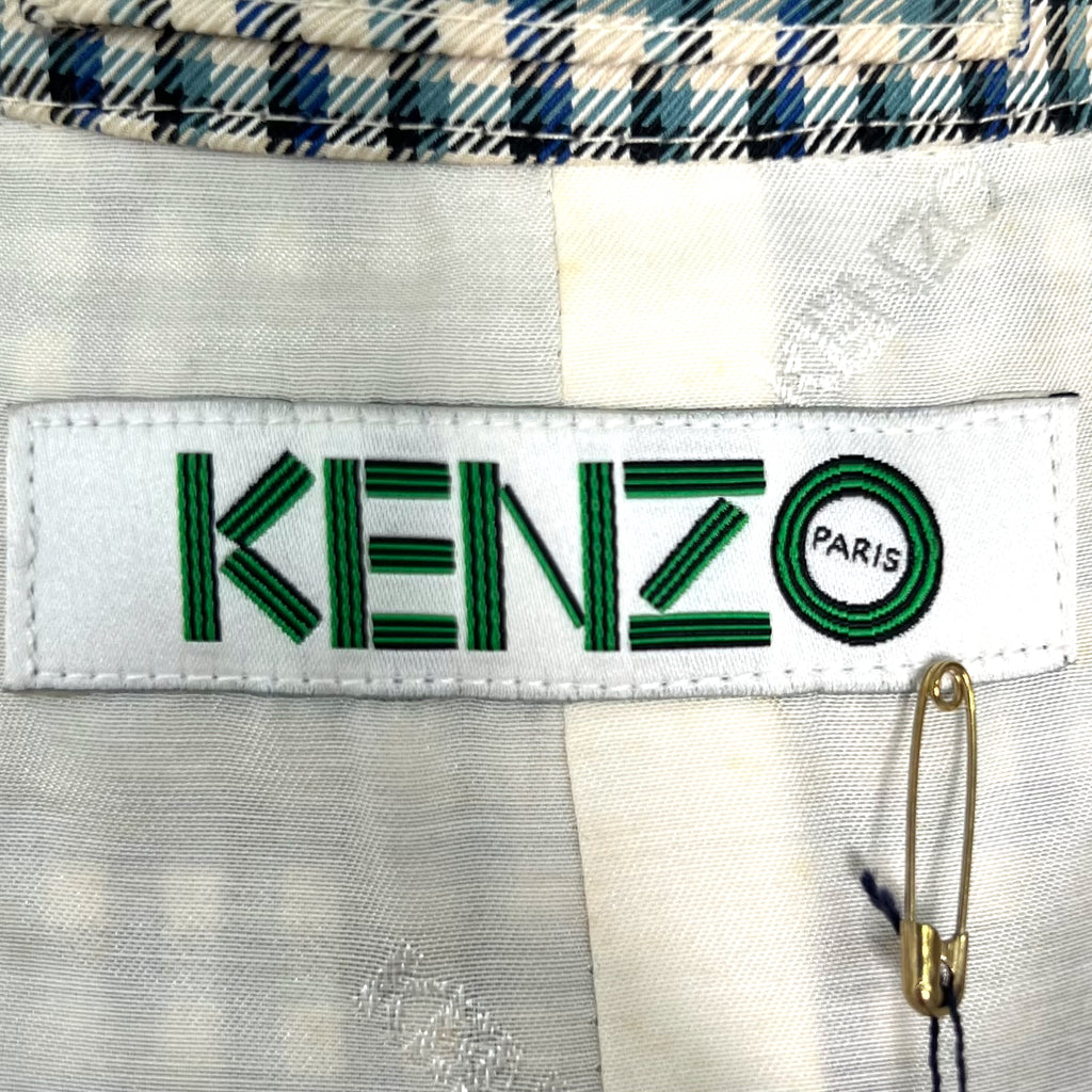 KENZO - Light blue vichy pattern set - ALE PARIS Luxury Vintage