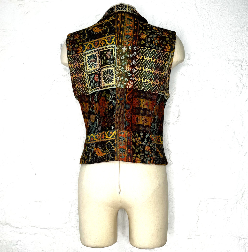 KENZO KENZO - Jacquard Multicolor Set With Skirt And Waistcoat - ALE PARIS Luxury Vintage