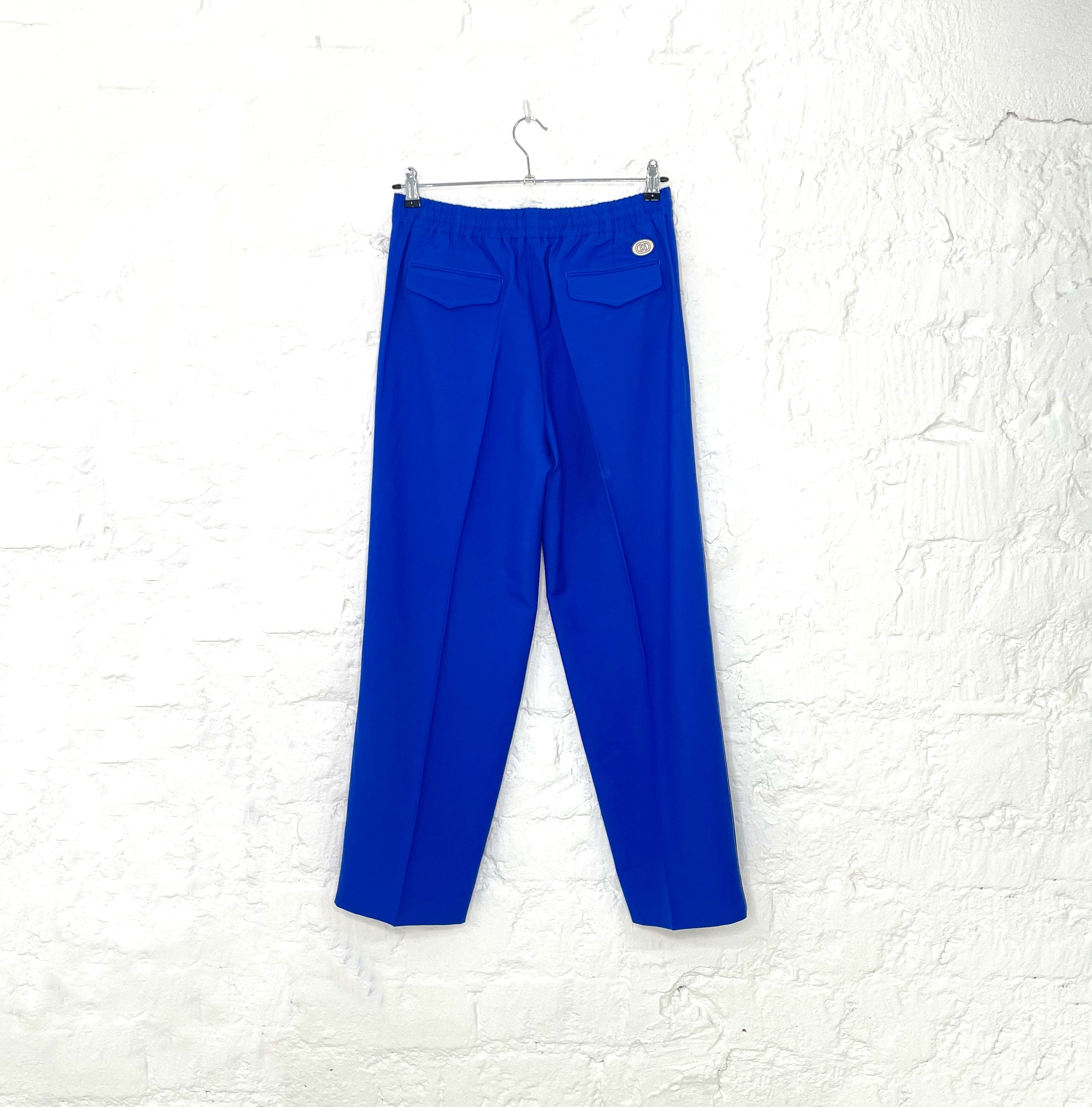 GUCCI GUCCI - Blue Wide Straight Cut Trousers - ALE PARIS Luxury Vintage