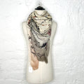 CHRISTIAN DIOR CHRISTIAN DIOR -  Large Beige Branches And Leaves With Spiraling Flowers - ALE PARIS Luxury Vintage