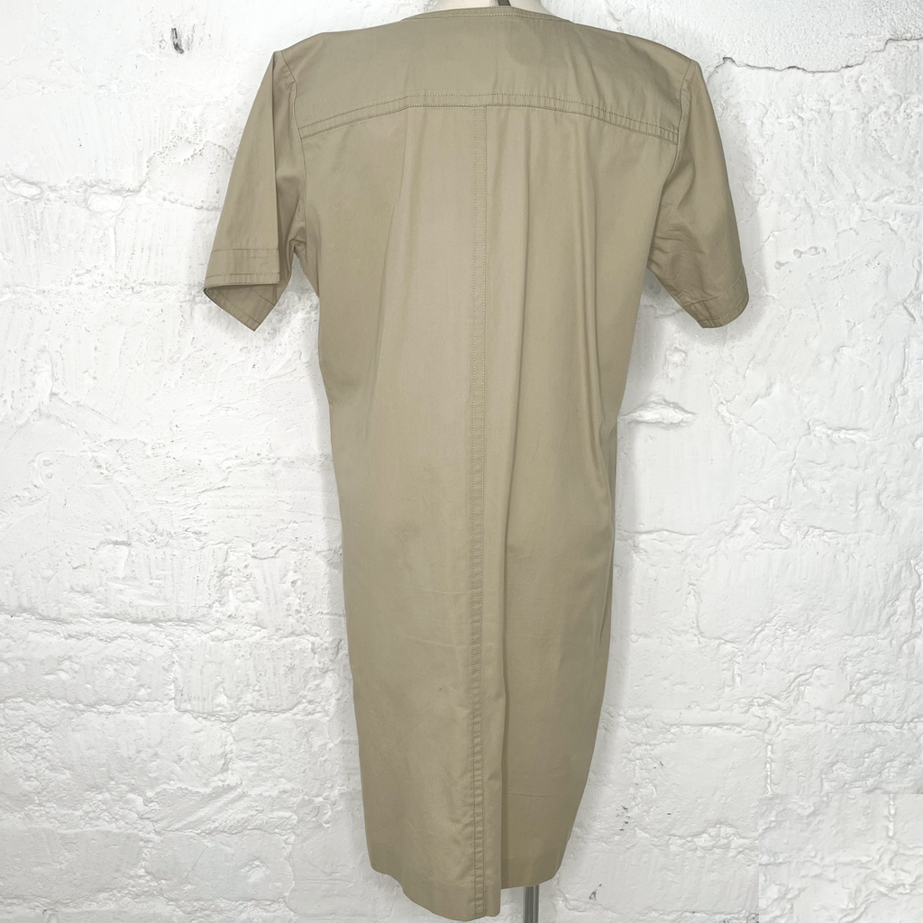 YVES SAINT LAURENT YVES SAINT LAURENT - Green Safari Dress - ALE PARIS Luxury Vintage