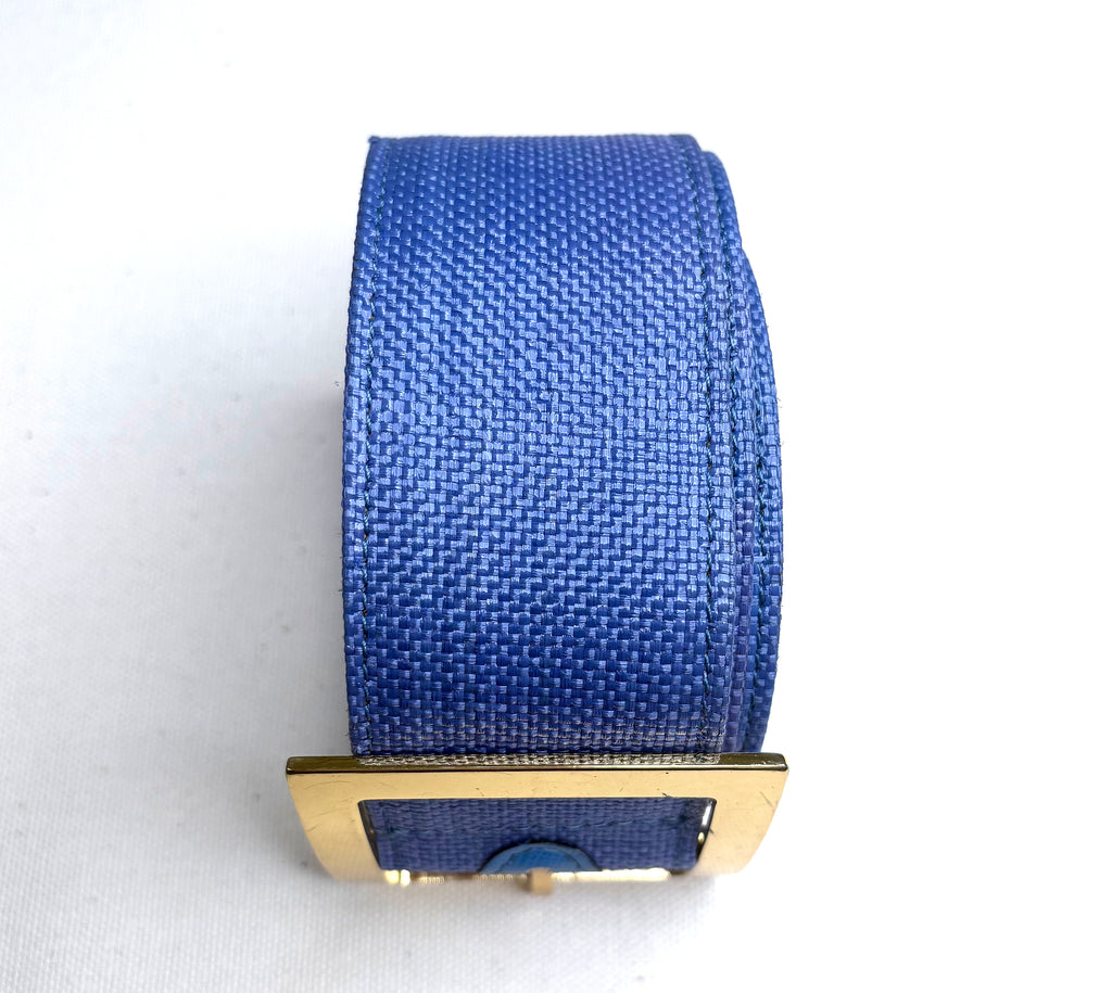 CHRISTIAN DIOR CHRISTIAN DIOR - Blue And Gold Belt - ALE PARIS Luxury Vintage
