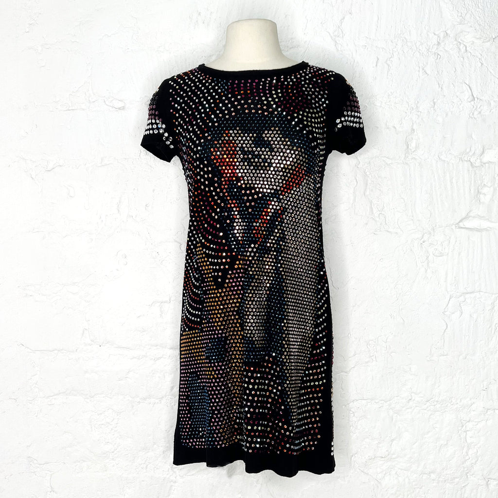 SONIA RYKIEL SONIA RYKIEL - T Shirt Dress With Rhinestones - ALE PARIS Luxury Vintage