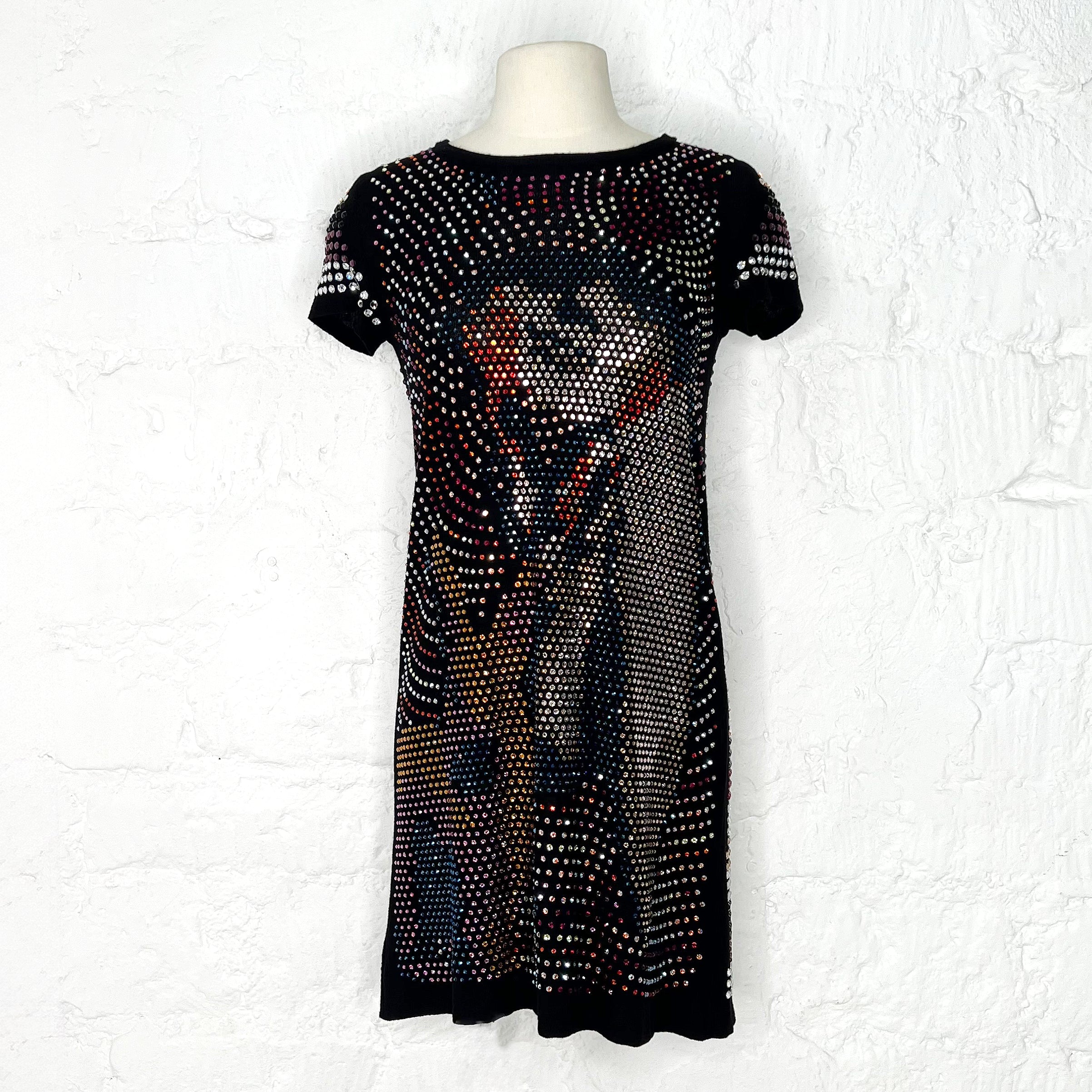 SONIA RYKIEL SONIA RYKIEL - T Shirt Dress With Rhinestones - ALE PARIS Luxury Vintage