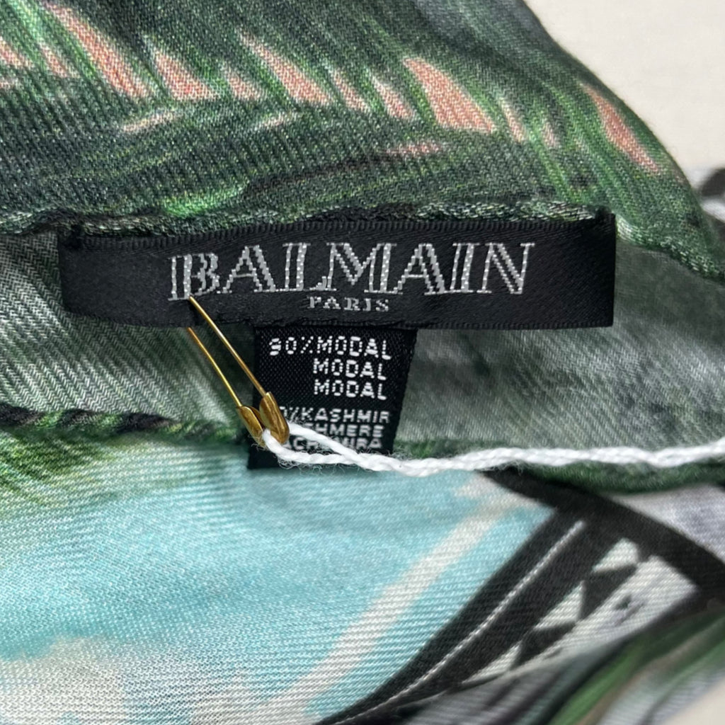 BALMAIN BALMAIN - Large Royal Details Cashmere Square Scarf - ALE PARIS Luxury Vintage