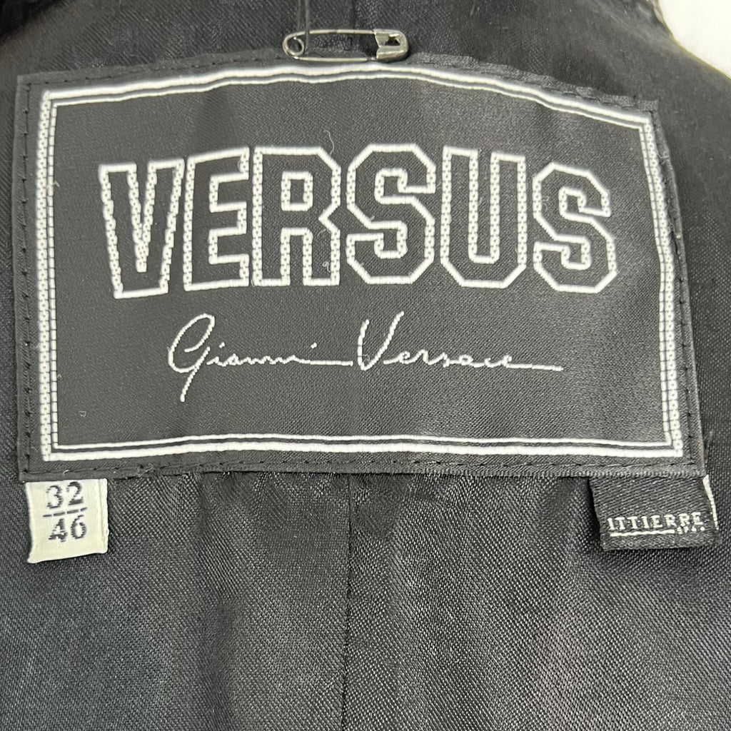 VERSUS VERSUS - Black Leather Jacket - ALE PARIS Luxury Vintage