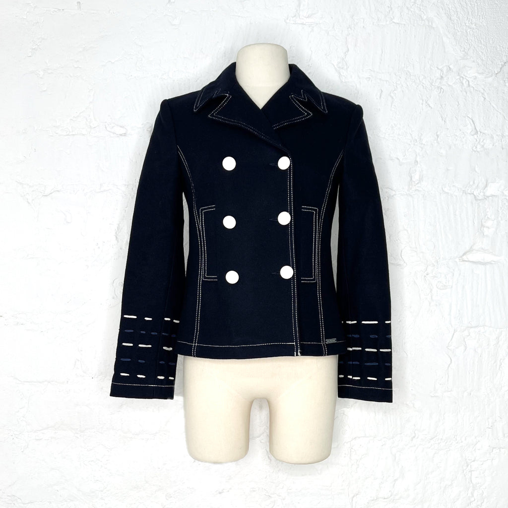 GALLIANO GALLIANO - Navy Naval Structured Jacket - ALE PARIS Luxury Vintage