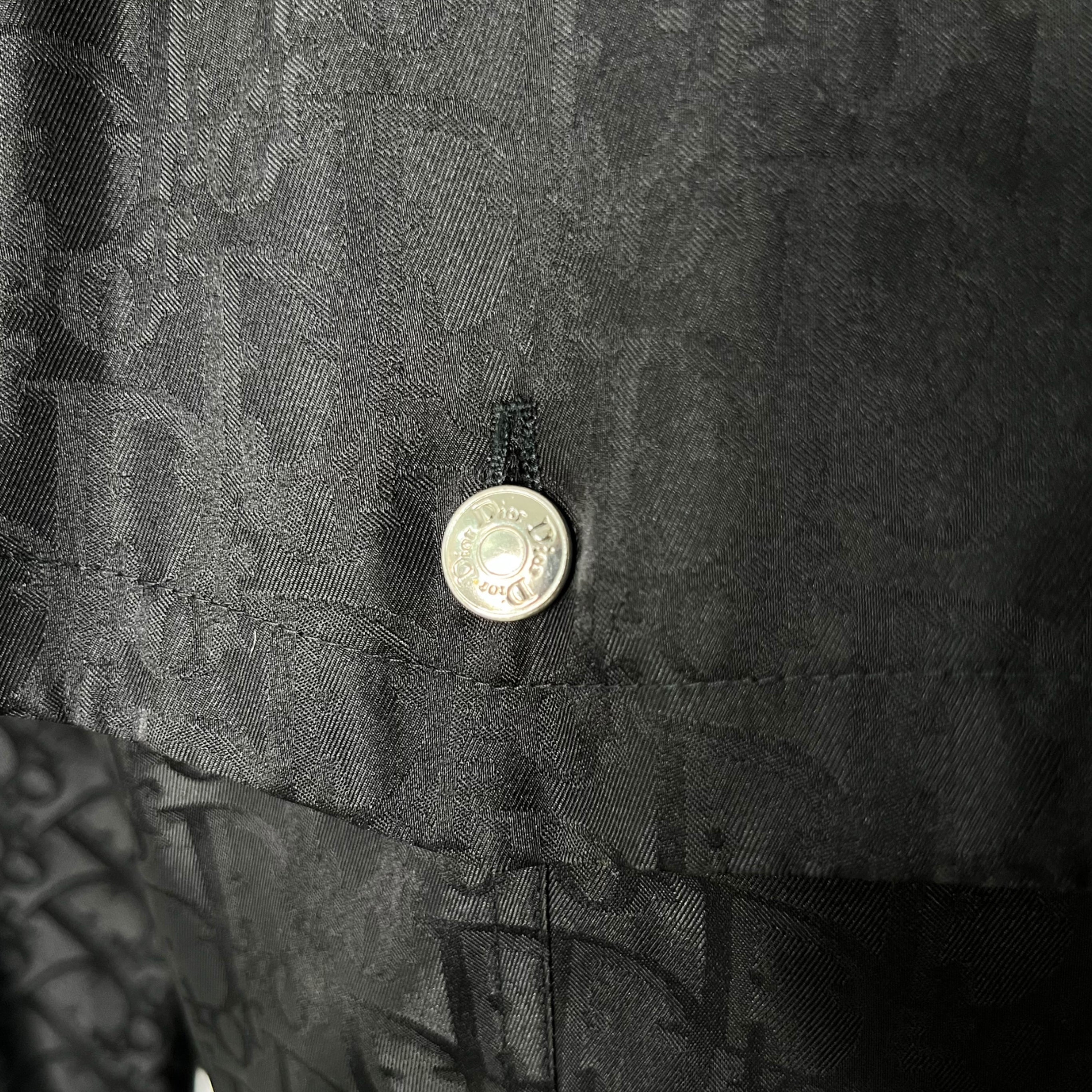 CHRISTIAN DIOR - Black monogram trench-coat - ALE PARIS Luxury Vintage